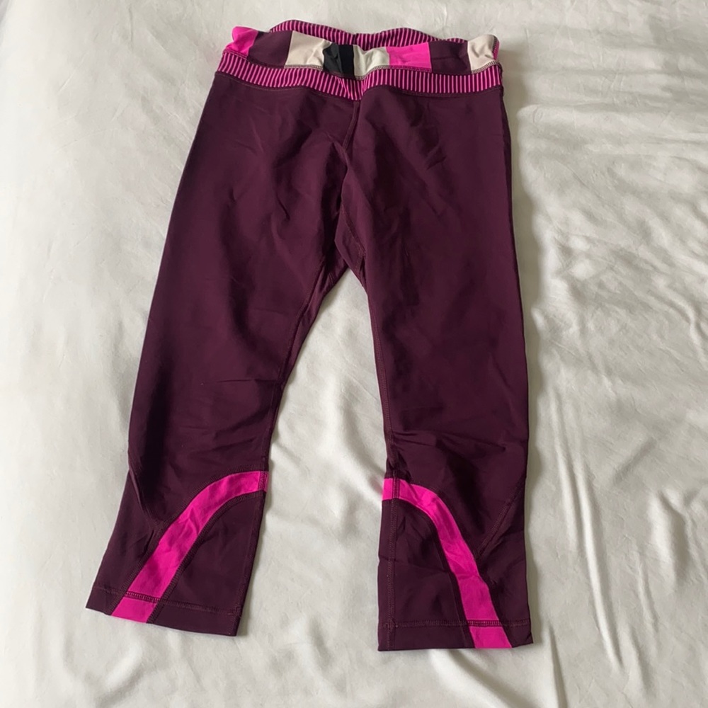 Burgundy Lululemon Capri Legging